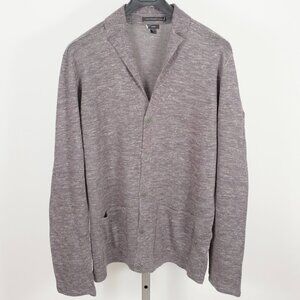 John Varvatos star LUXE USA sz L cardigan speckled gray lightweight